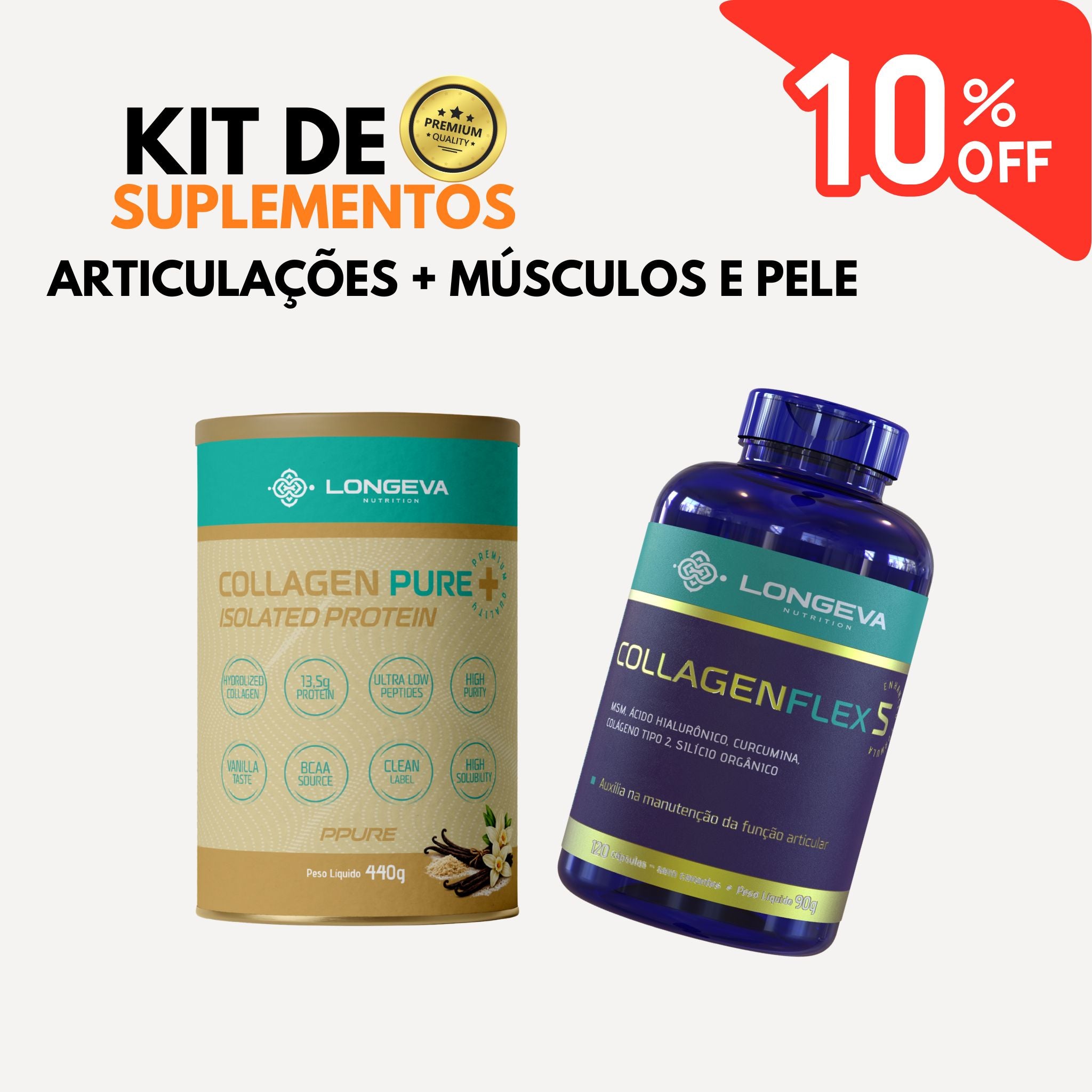 Kit Colágeno para Articulações, Músculo e Pele