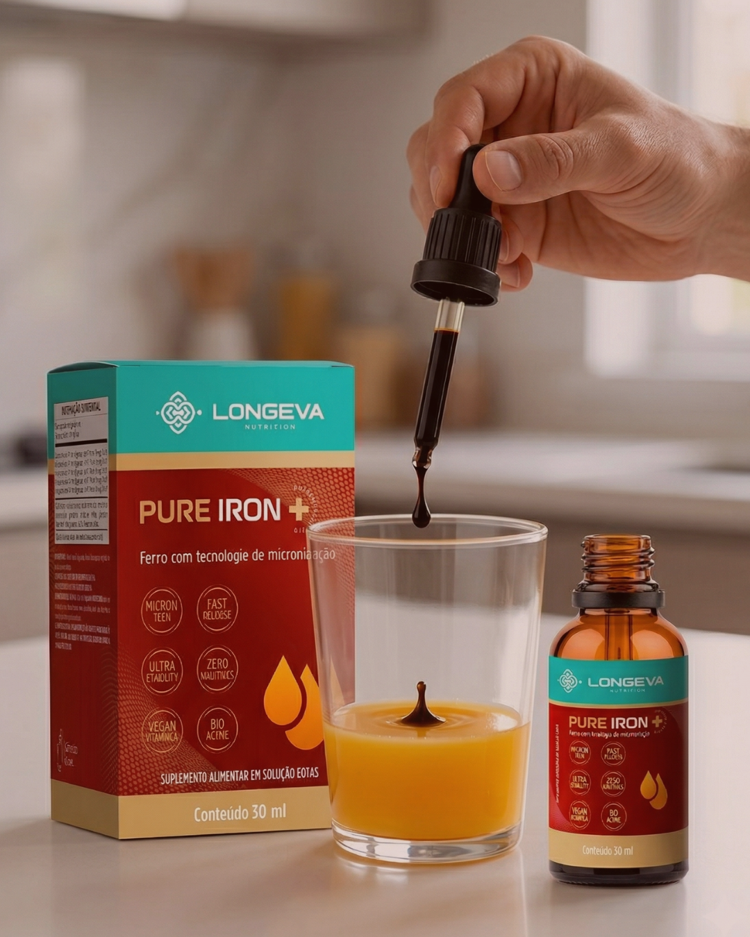 Pure Iron - Ferro Quelado em gotas (30 ml)
