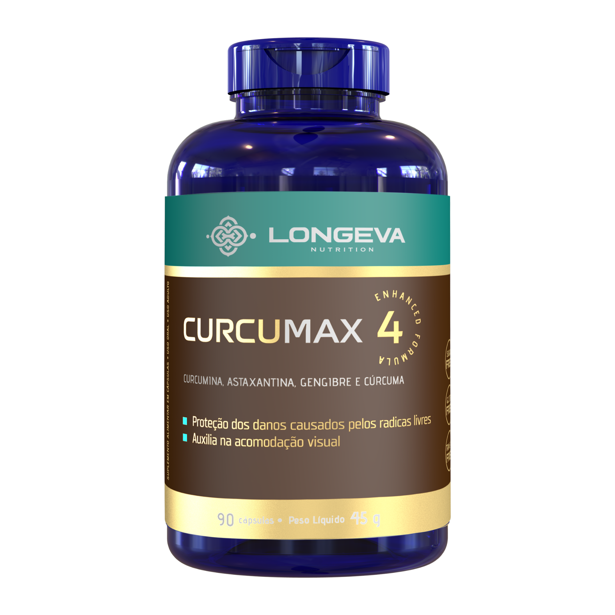 LONGEVA | Curcumax - Curcumina com Astaxantina (90 Cápsulas)