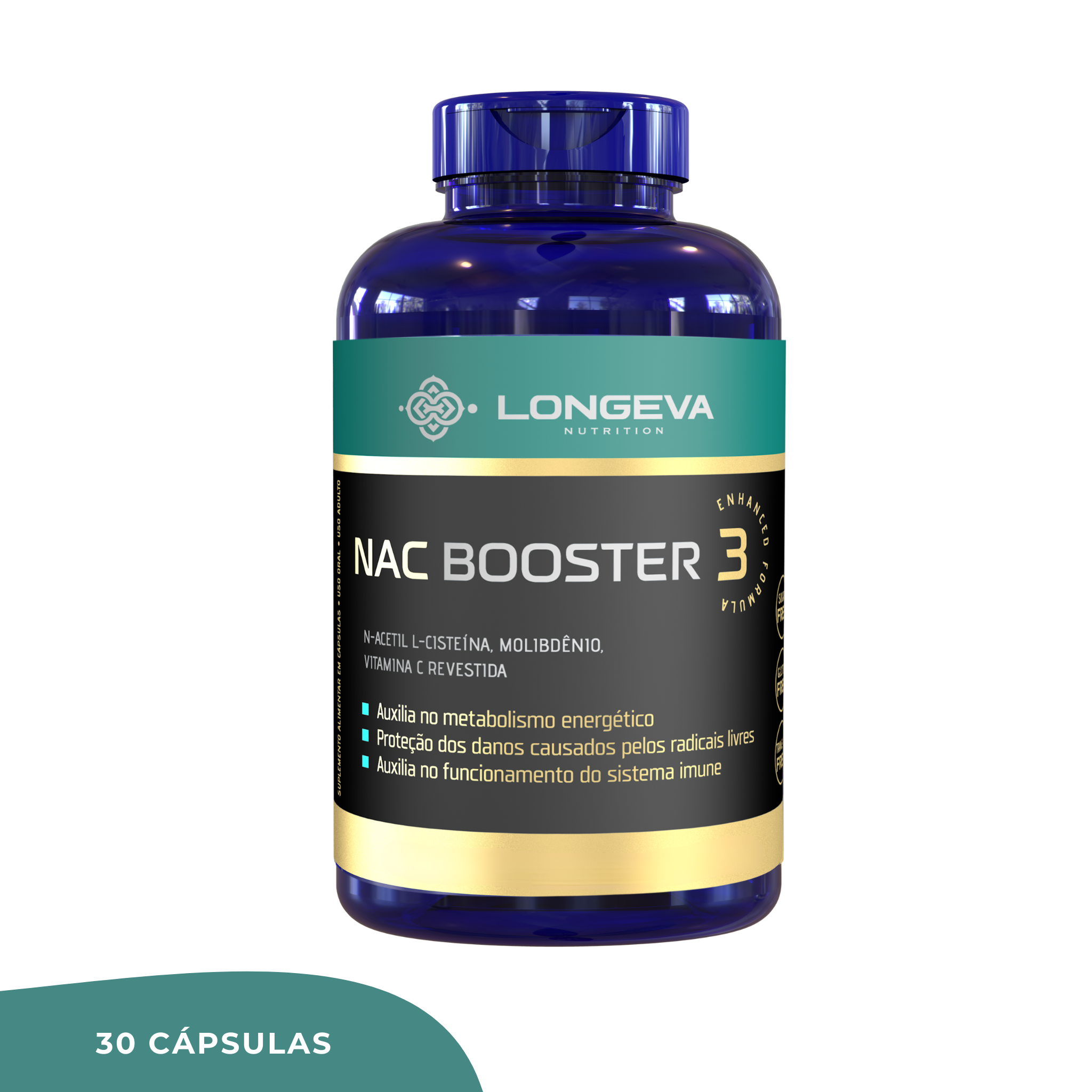 NAC Booster - Saúde do Fígado e Imunidade (30 Cápsulas)