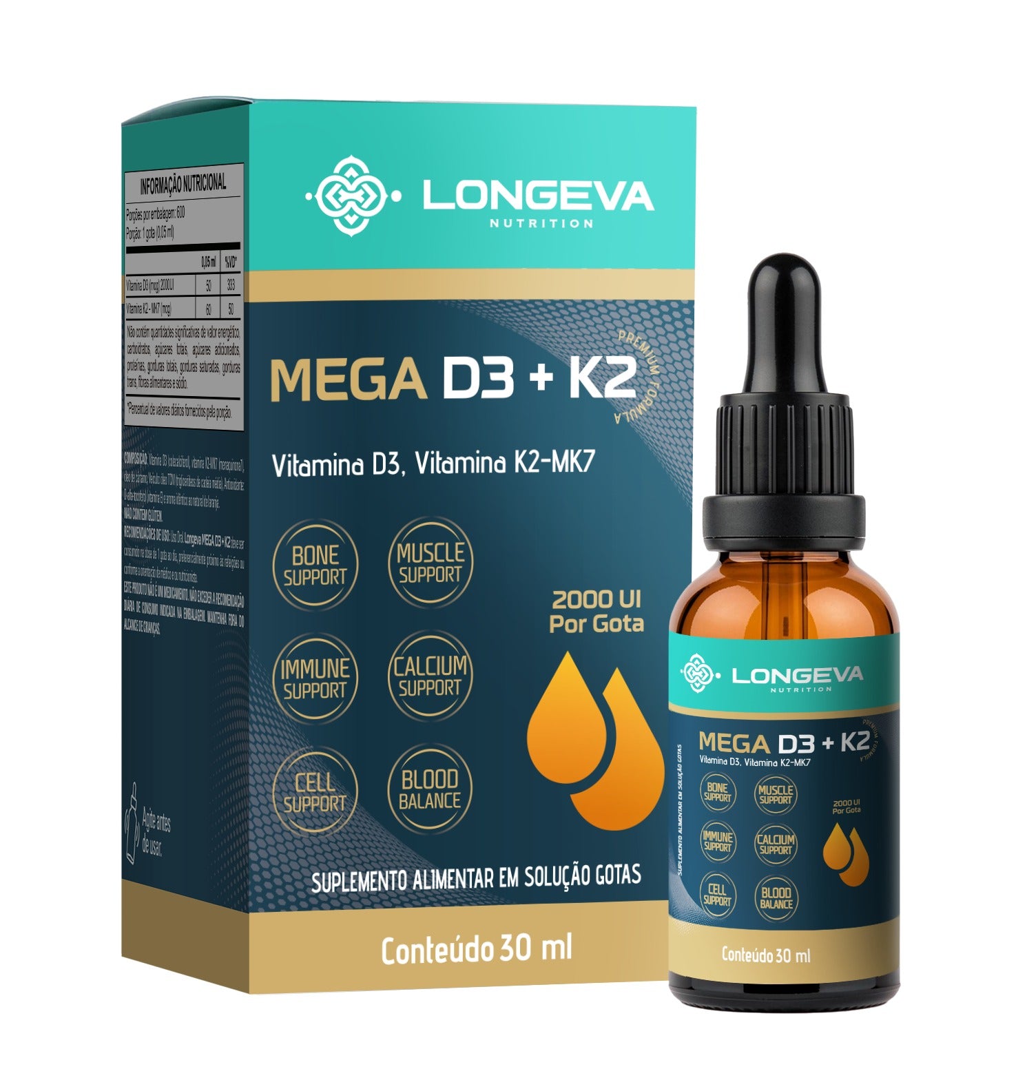 Mega D3 com K2 (30 ml)