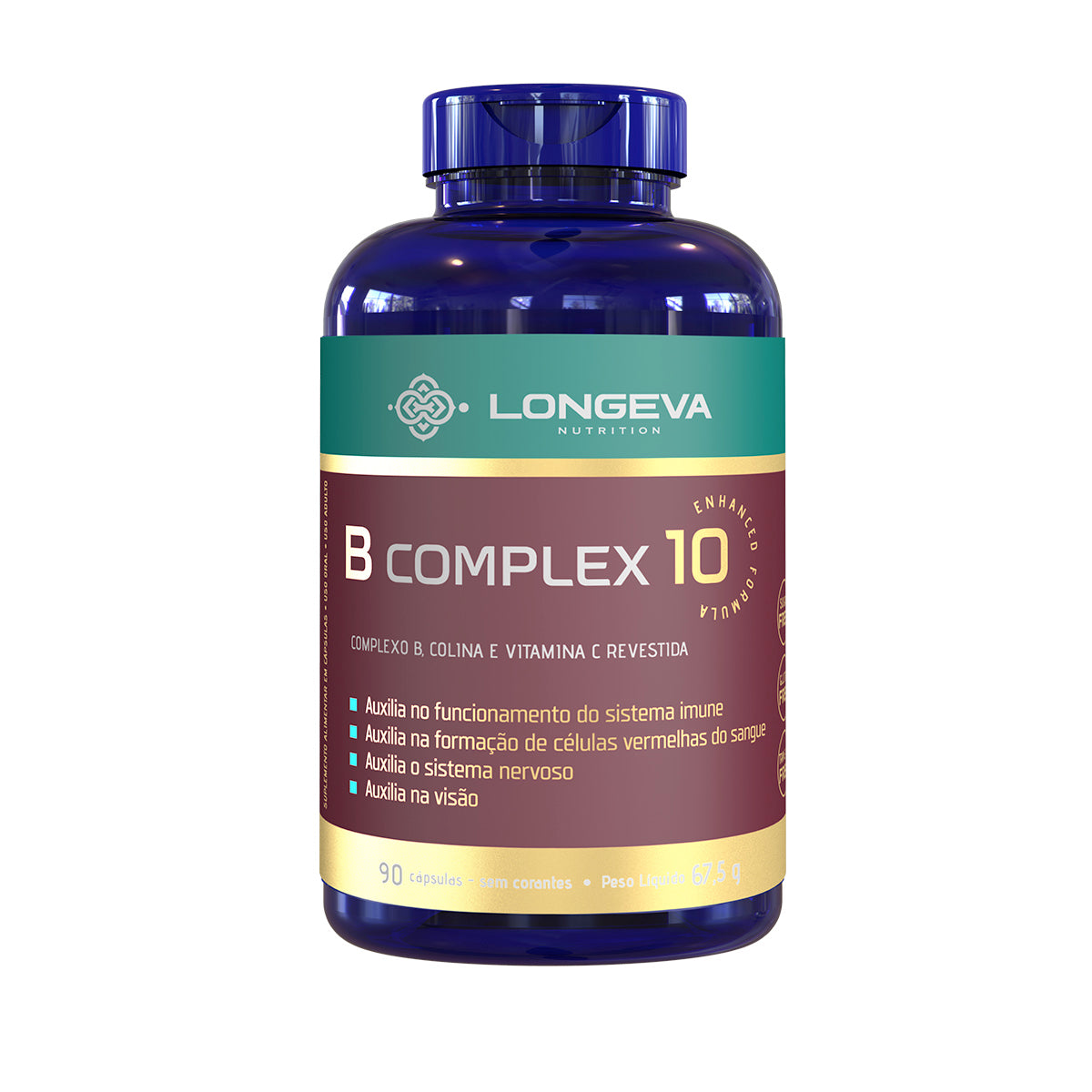 Complexo B com Colina e Vitamina C (90 Cápsulas)