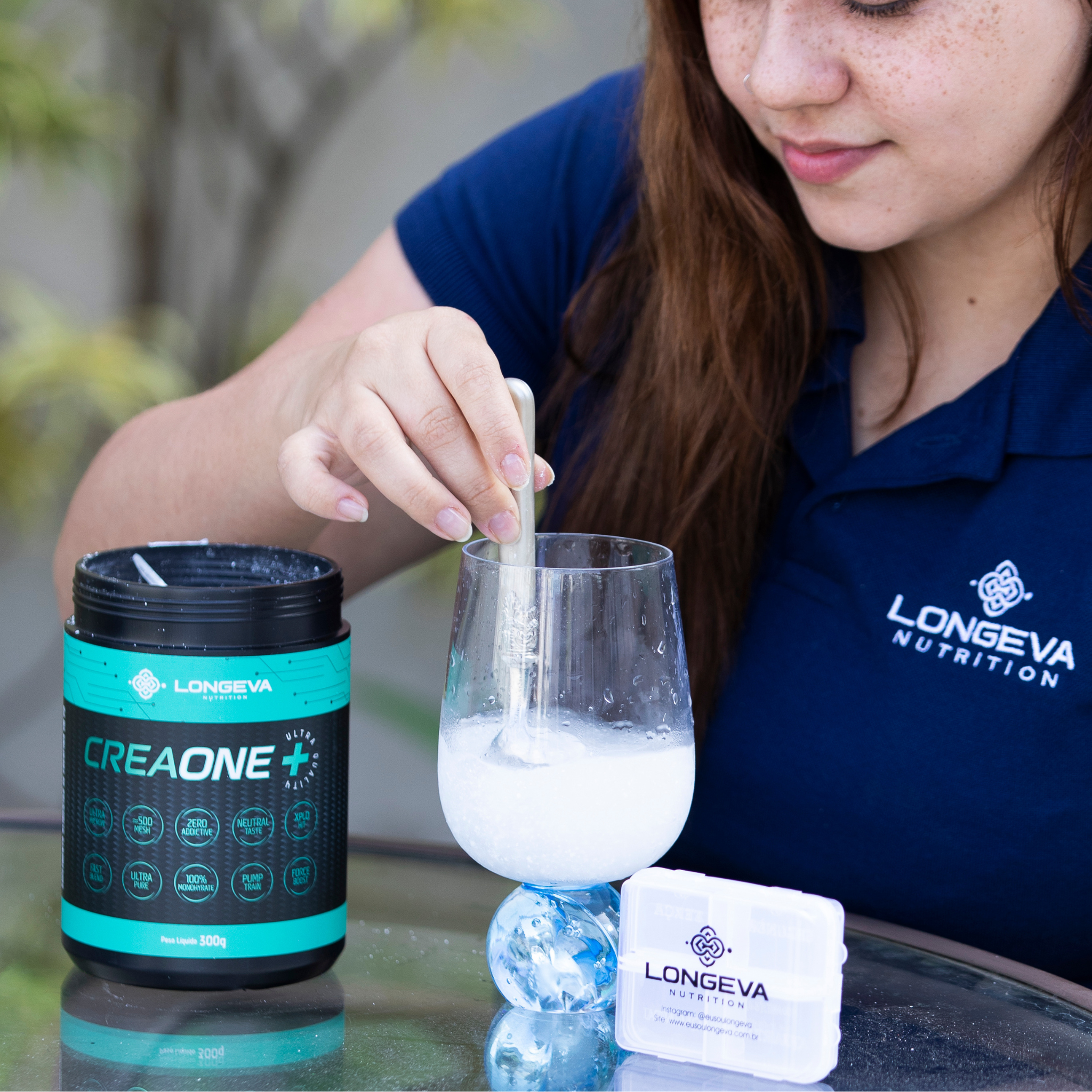 LONGEVA | Creatina Monohidratada e Micronizada CreaOne+ (300 Gramas)