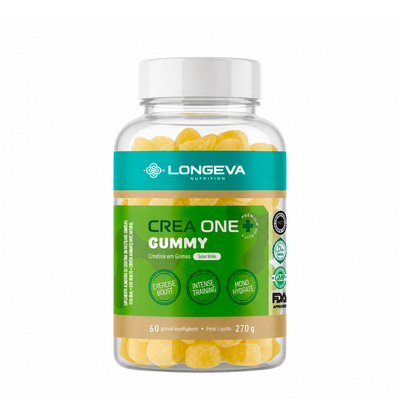 Creatina Gummy Longeva Sabor Limão (60 Gomas)