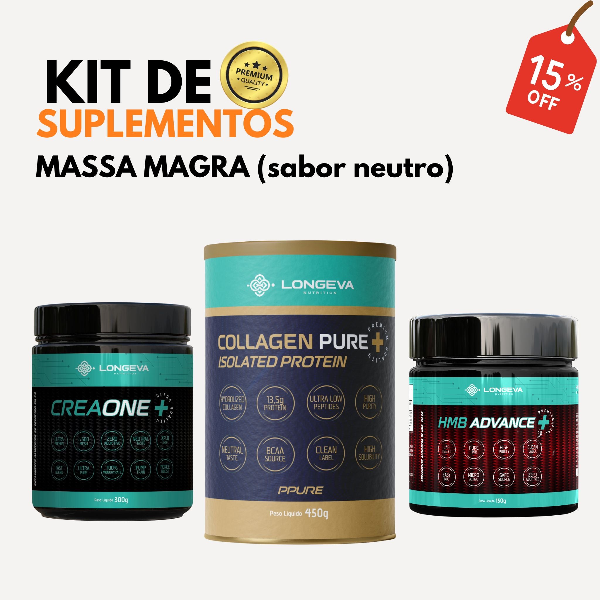 Kit Massa Magra (Sabor Neutro)