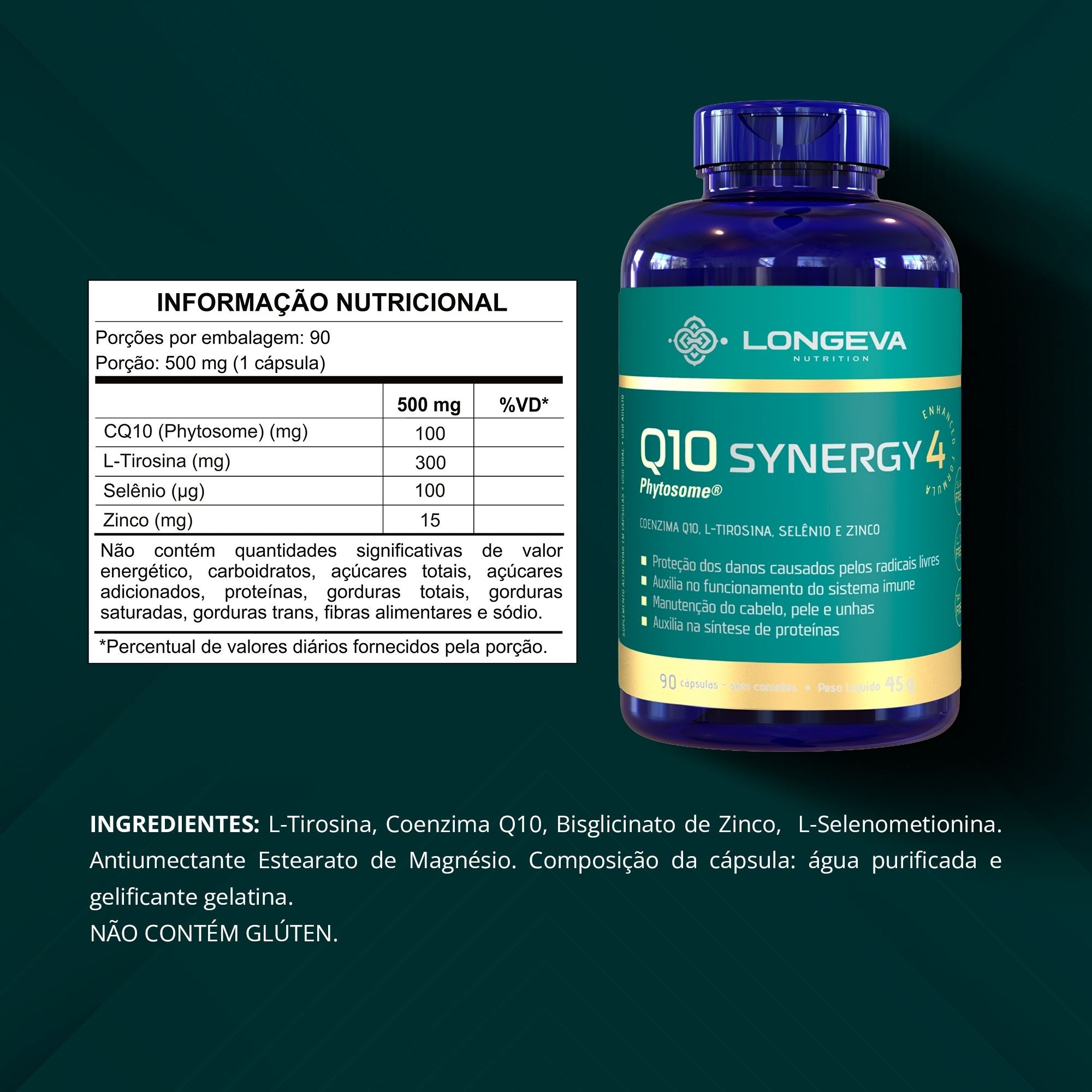 Q10 Synergy Phytosome - Booster Mitocondrial (90 Cápsulas)