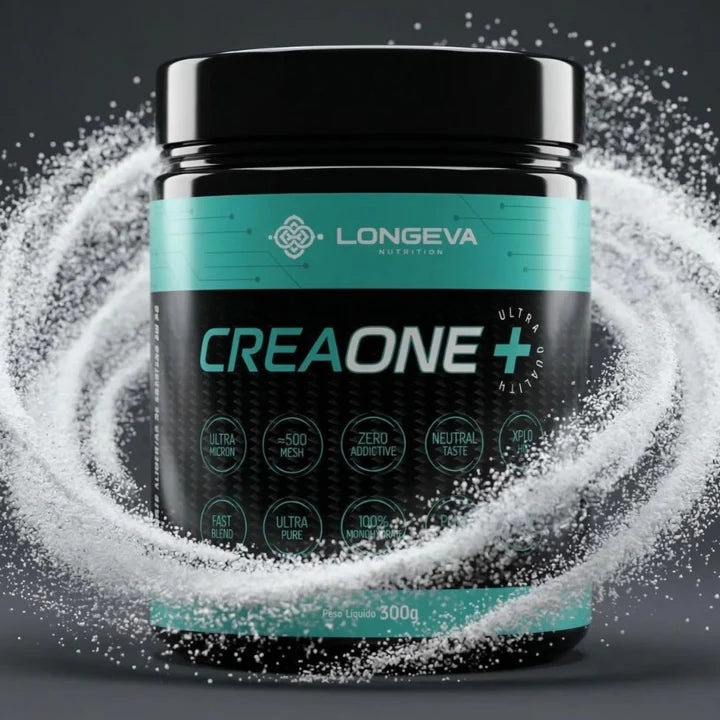LONGEVA | Creatina Monohidratada e Micronizada CreaOne+ (300 Gramas)