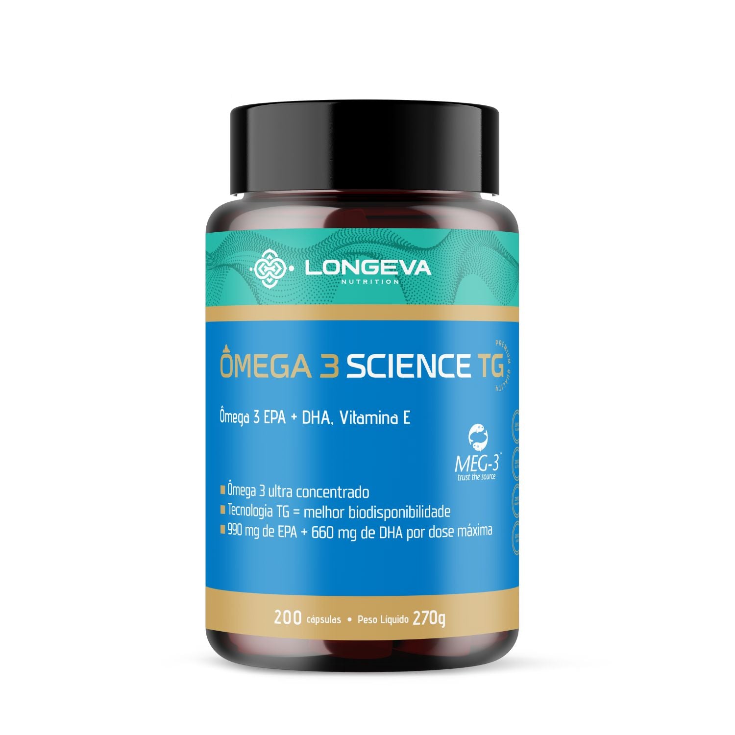 Ômega 3 Science TG Big Size com selo MEG-3 (200 cápsulas)