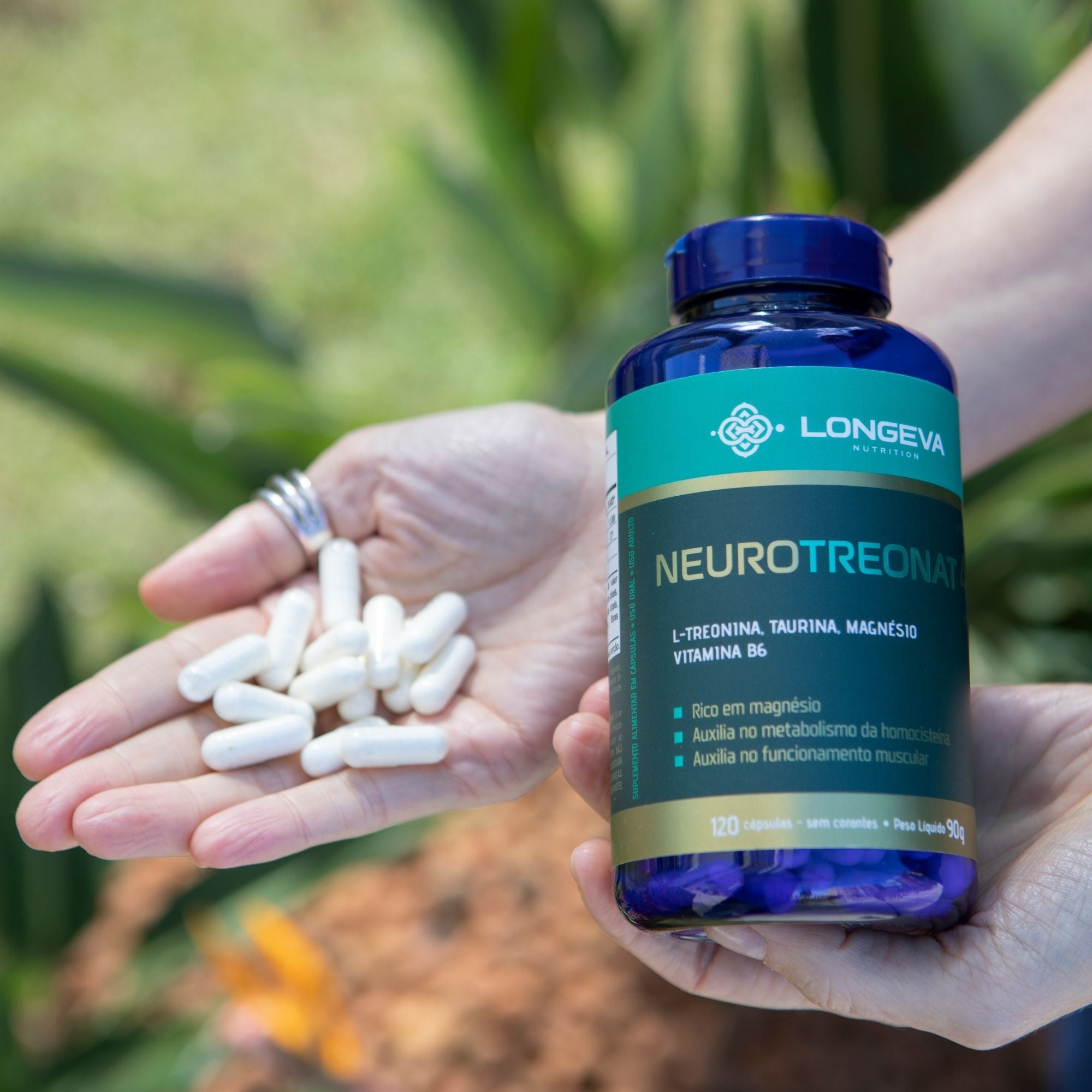 LONGEVA | Neuro Treonat - Magnésio para Sono e Saúde Cerebral (120 Cápsulas)