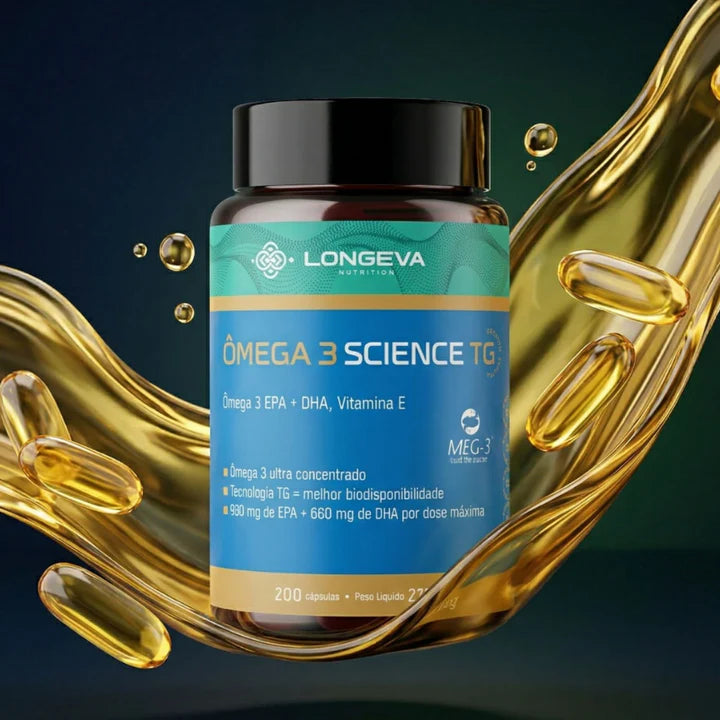 LONGEVA | Ômega 3 Science TG com selo MEG-3 (120 cápsulas)