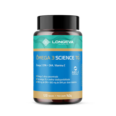 LONGEVA | Ômega 3 Science TG com selo MEG-3 (120 cápsulas)