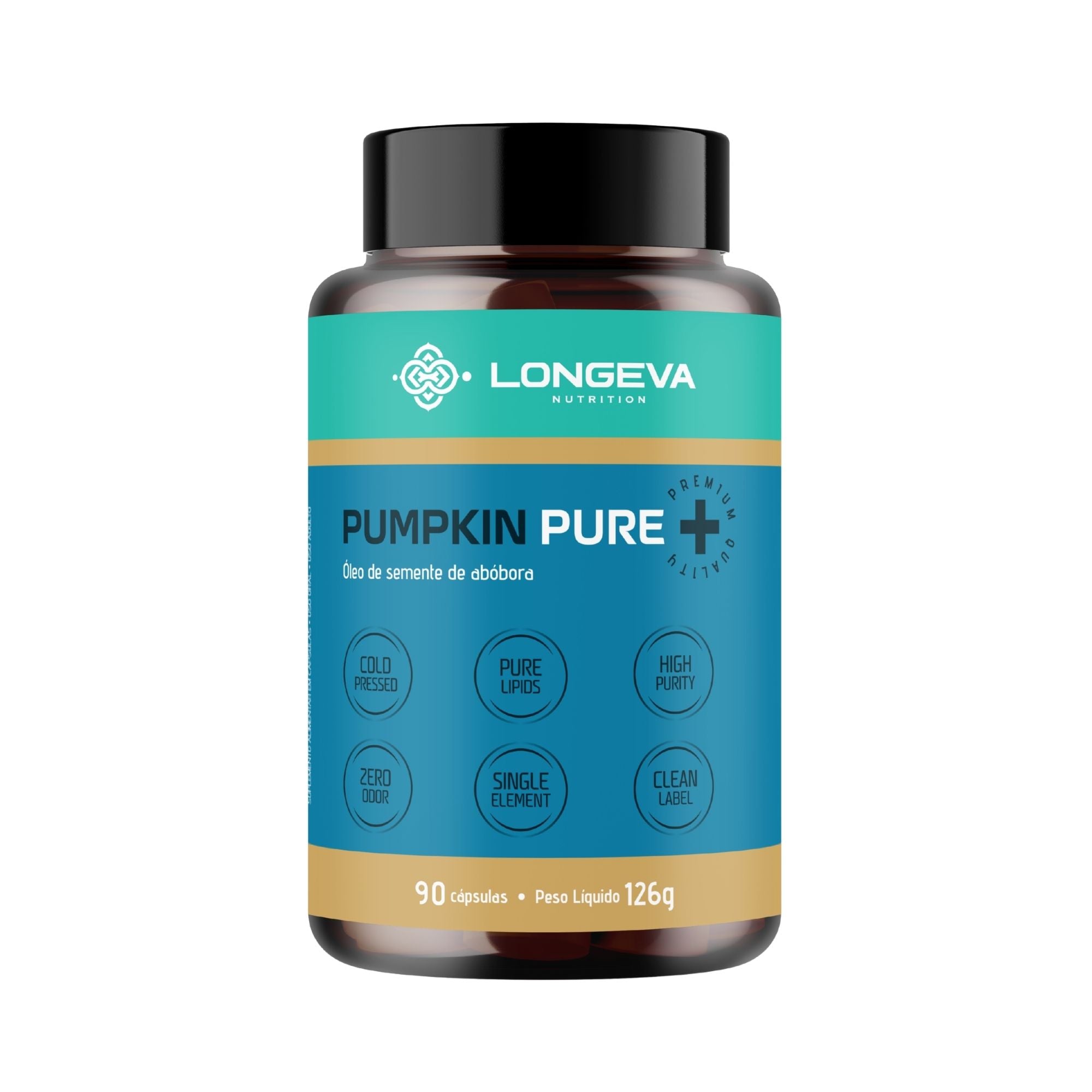 Pumpkin Pure - Óleo de Semente de Abóbora Prensado a Frio (90 Cápsulas)