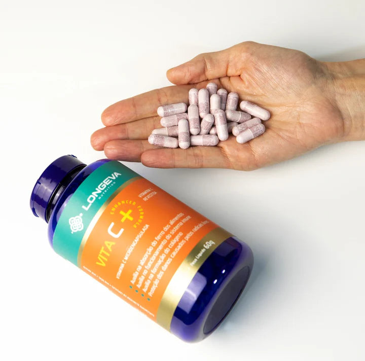 LONGEVA | Vitamina C Micronizada e Revestida (120 Cápsulas)