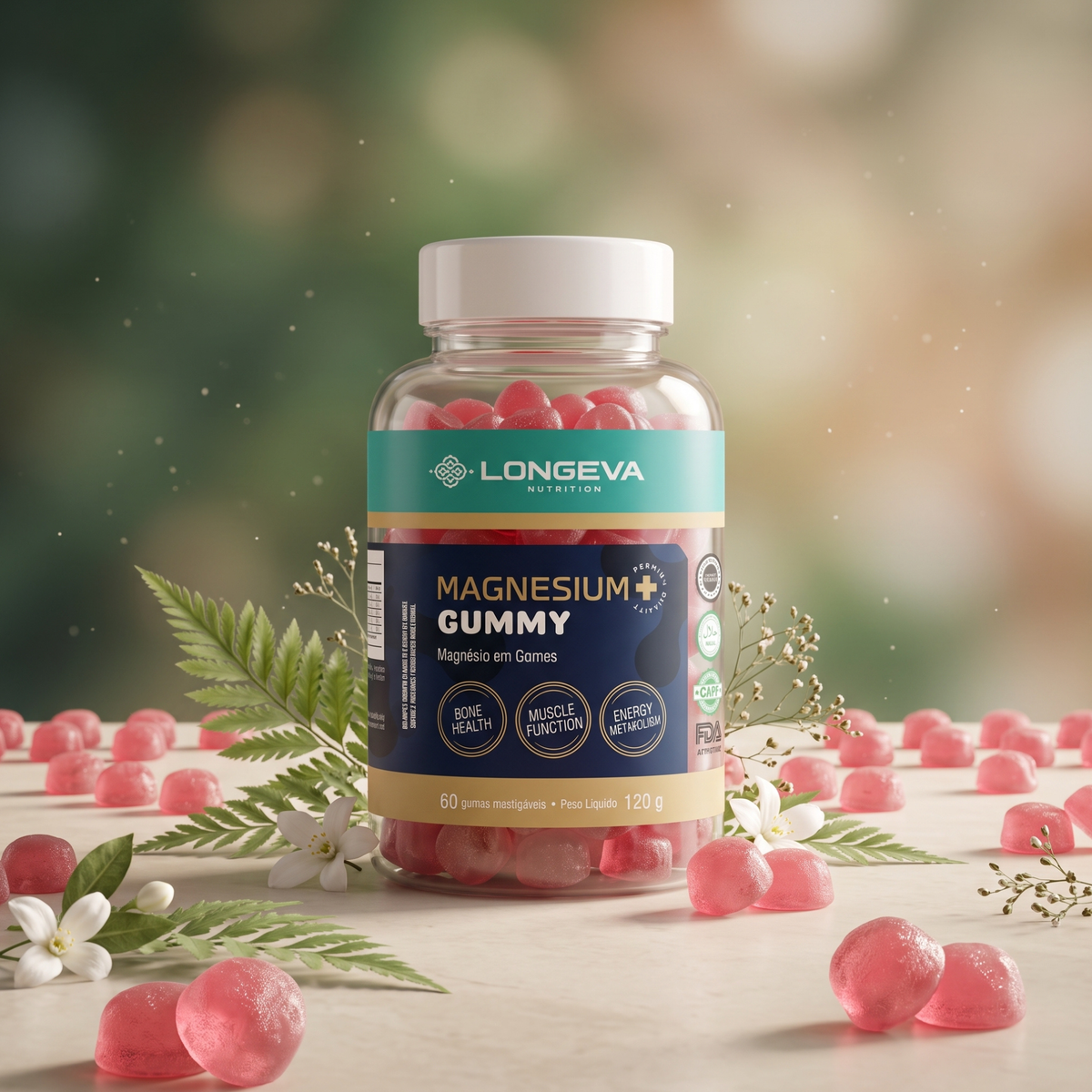 Magnesium Gummy Longeva (60 Gomas)