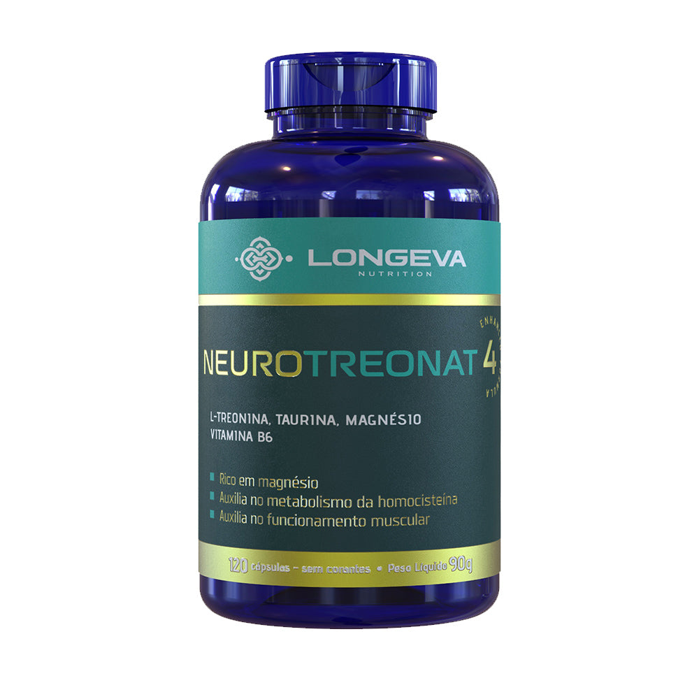 LONGEVA | Neuro Treonat - Magnésio para Sono e Saúde Cerebral (120 Cápsulas)