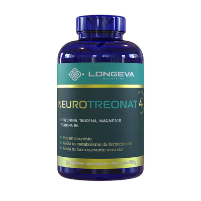LONGEVA | Neuro Treonat - Magnésio para Sono e Saúde Cerebral (120 Cápsulas)