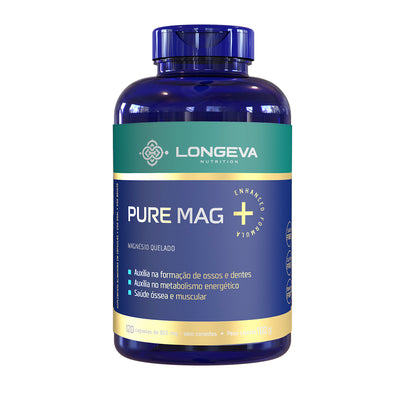Pure Mag - Magnésio Quelado (120 Cápsulas)