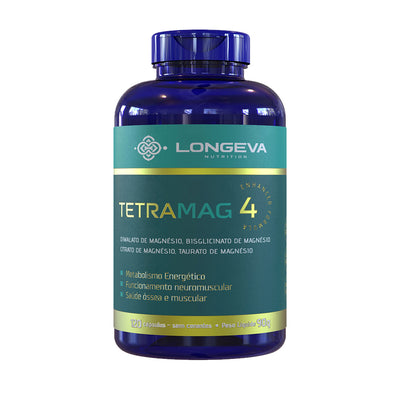 Tetra Magnésio 4 em 1 (120 Cápsulas)
